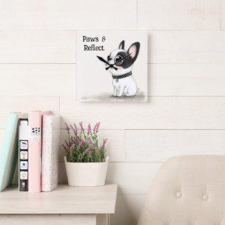 Klocka för vägg med fransk bulldog - Paws & Reflec