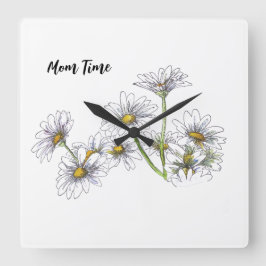 Klocka för vit Daisy