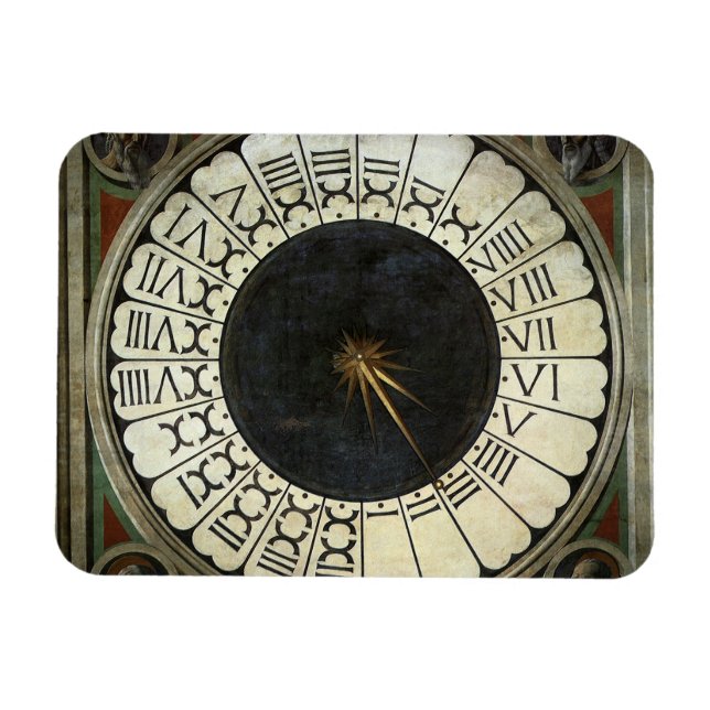 Klocka i Duomo av Paolo Uccello Magnet (Horisontell)