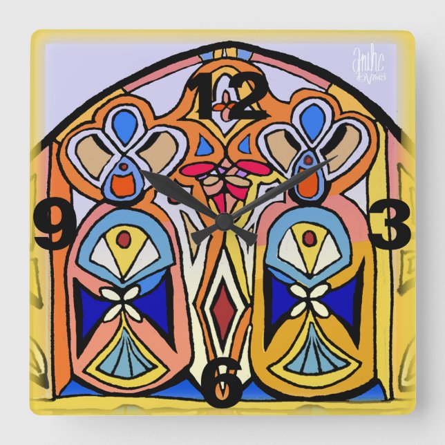 Klocka - Inneslutet glas inspirerat. (Framsida)