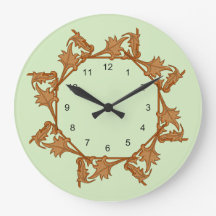 Klocka - Löv i cirkel