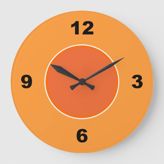 Klocka med två tonerOrangar för stora svarta siffr (Framsida)
