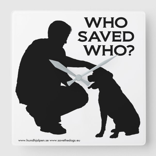 Klocka med utskrift, Vem sparade vem som sparade v (Framsida)