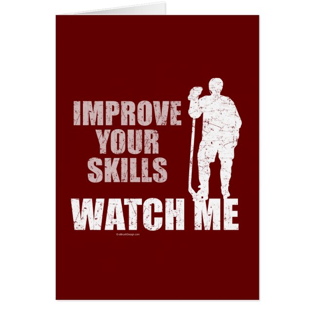 Klocka mig (hockey) hälsningskort (Framsidan)