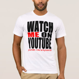 Klocka mig på YouTube modern   (mörk) Tee Shirt