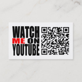 Klocka mig på YouTube modern | (mörk) Visitkort