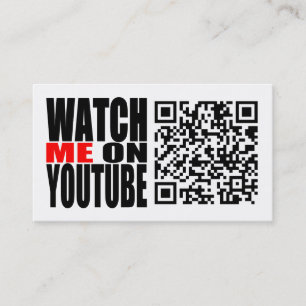 Klocka mig på YouTube modern (mörk) Visitkort