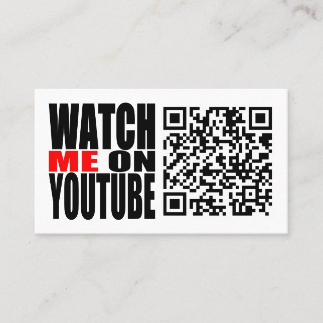 Klocka mig på YouTube modern | (mörk) Visitkort (Framsida)