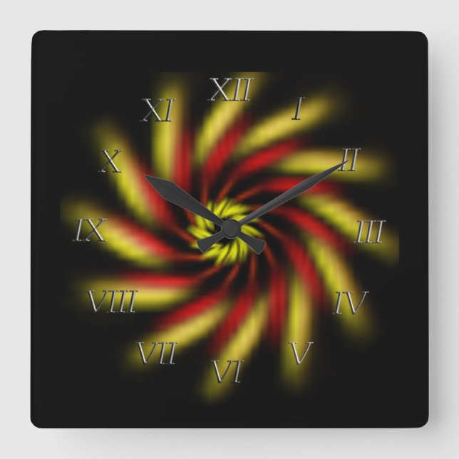 Klocka - Pinjul på svart (Framsida)