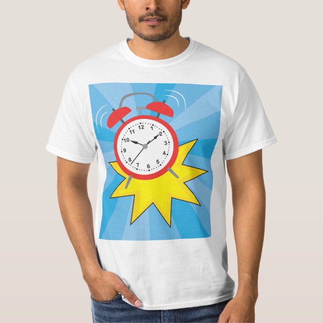 Klocka som larmar t shirt (Framsida)