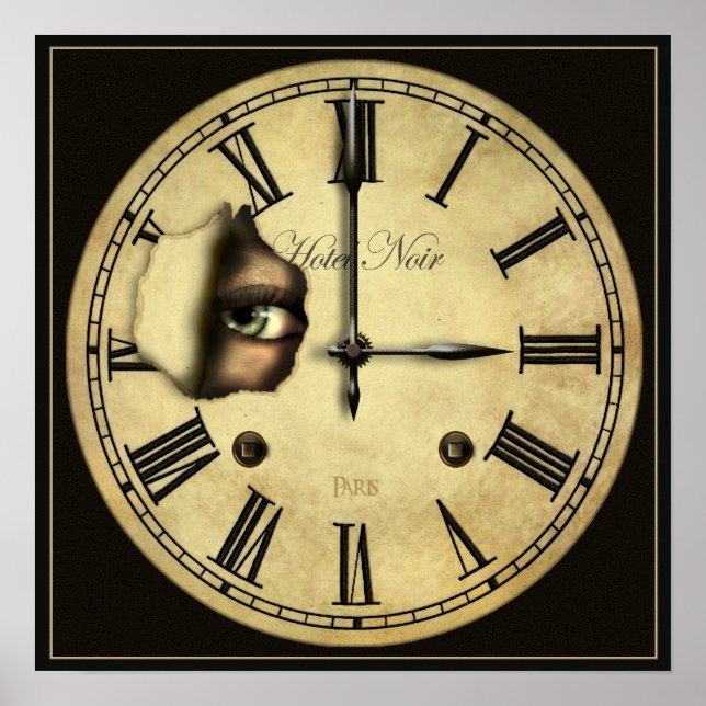 Klocka som tittar på liten Poster Skriv ut (Framsidan)
