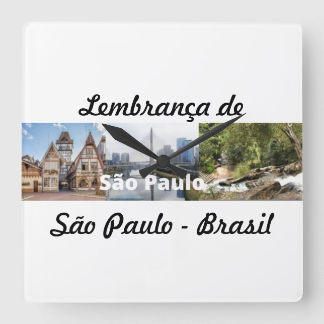 Klocka souvenir från São Paulo Brasilien (Framsida)
