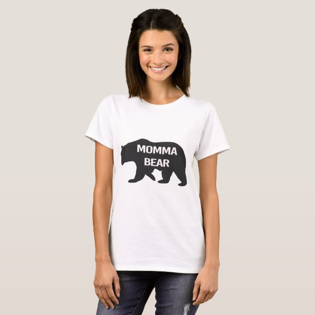 Klocka ut för en rolig skjorta "för Momma björn" Tee Shirt (Hel framsida)