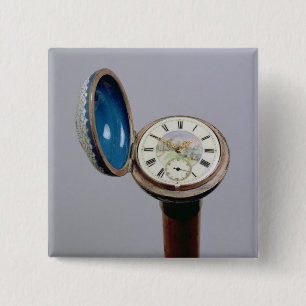 Klockagrejkäpp (cloisonneemalj) knapp