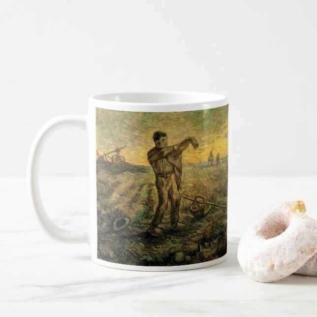 Klockan 12.00 av Vincent van Gogh Kaffemugg (Med munk)