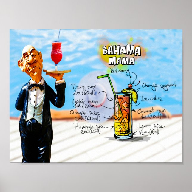 Klockan är fem någonstans Bahama-Mamman Poster. Poster (Framsidan)