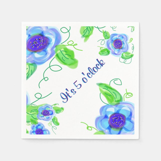 Klockan är fem pappersservett (Framsidan)