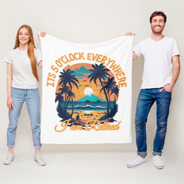 Klockan fem överallt är jag pensionerad fleecefilt (På plats)