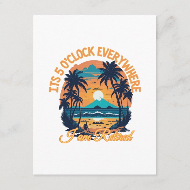 Klockan fem överallt är jag pensionerad tilläggskort (Framsida)