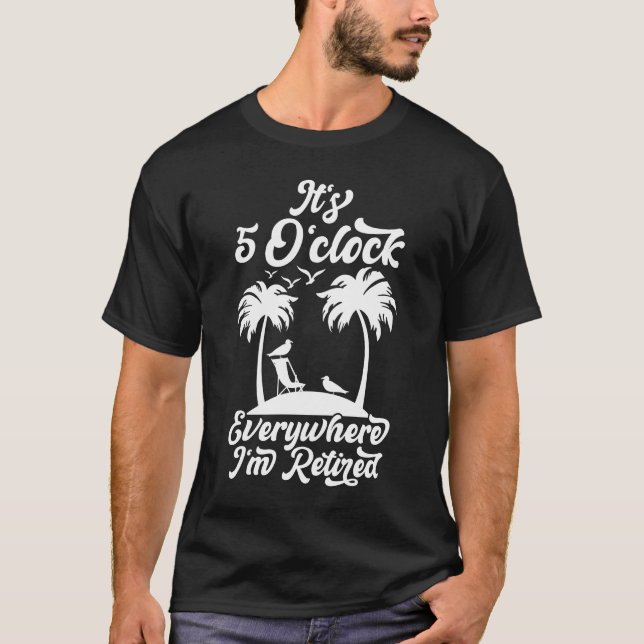 Klockan fem var jag är trött t shirt (Framsida)