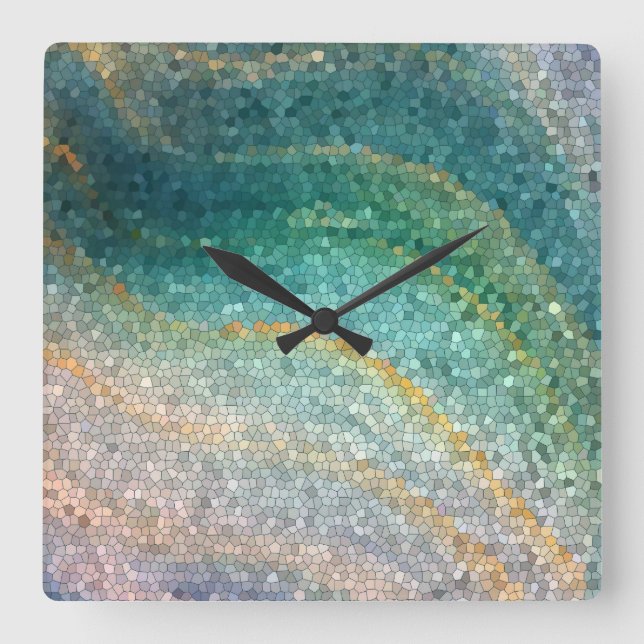 Klockan för avskärmning av skjutregn fyrkantig klocka (Framsida)