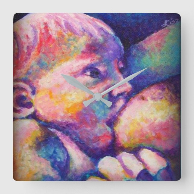 Klockan för näring av Baby Fyrkantig Klocka (Framsida)