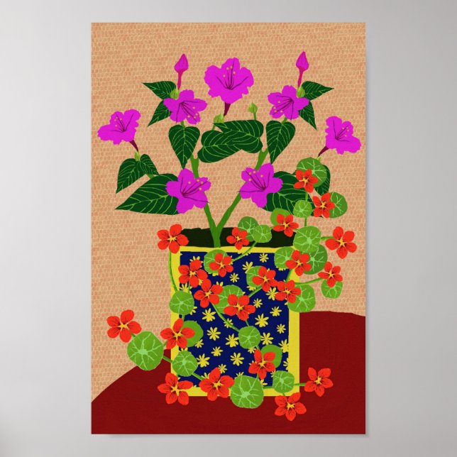 Klockan fyra och Nasturtium Poster (Framsidan)