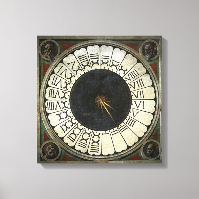 Klockan i Duomo av Paolo Uccello Canvastryck (Framsida)