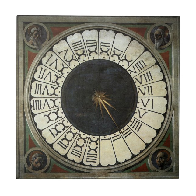 Klockan i Duomo av Paolo Uccello Kakelplatta (Framsidan)
