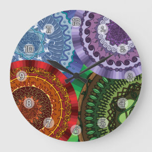 Klockan Inslag Mandalas Stor Klocka