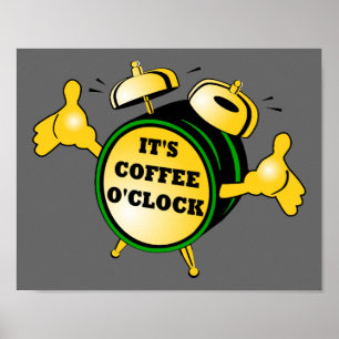 Klockan kaffe Poster