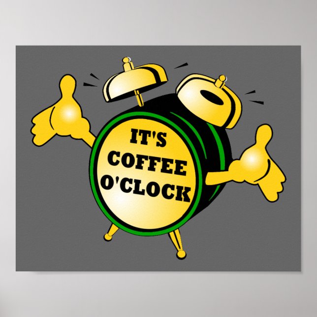 Klockan kaffe Poster (Framsidan)