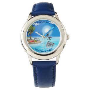 Klockan lurar de skratta delfinerna! armbandsur
