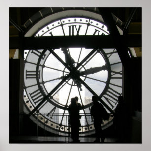 Klockan vid Musee d'Orsay Poster
