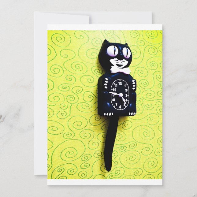 Klockinbjudan för antika kit inbjudningar (Framsida)