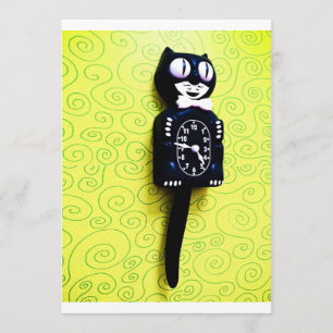 Klockinbjudan för antika kit inbjudningar