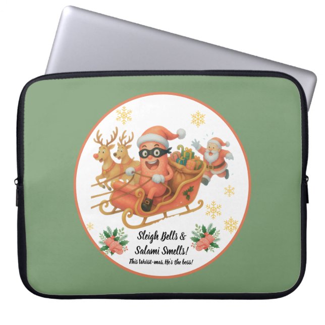 Klockklang & Salami Doft! Laptop Fodral (Framsidan)