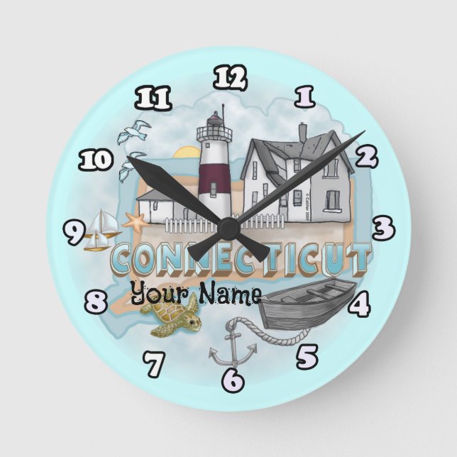 Klockklocka för anslutningsfack rund klocka (Framsida)