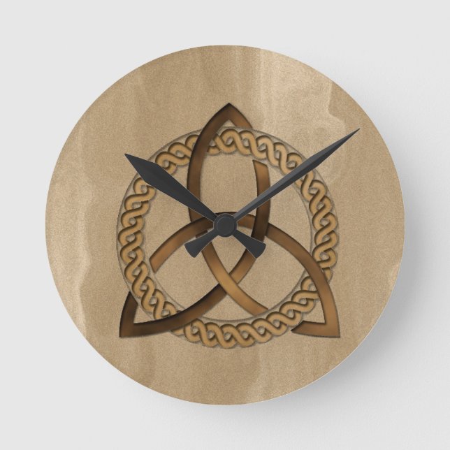 Klocklås för den keltiska triquetra-trinitmuskel rund klocka (Framsida)