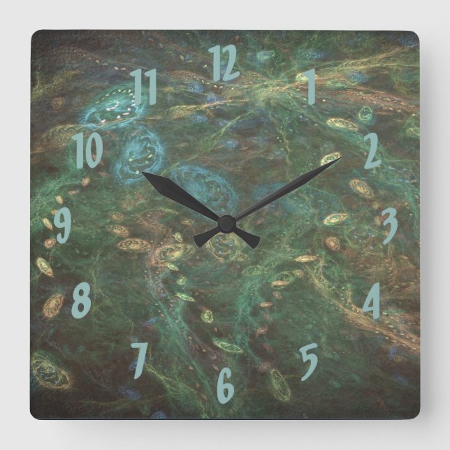 Klocklås för muskler i Cosmic Ocean Fyrkantig Klocka (Framsida)