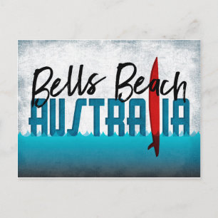 Klockor Beach Postcard Australien Surfboard Vykort