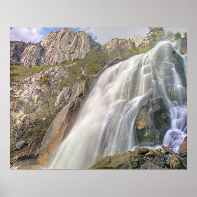 Klockor Canyon Waterfall, Lone Peak Wilderness Poster (Framsidan)