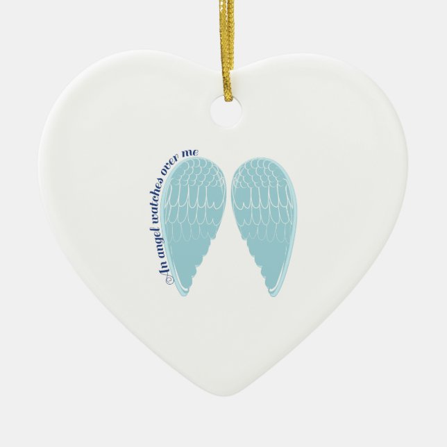 klockor för en ängel över mig julgransprydnad keramik (Framsidan)