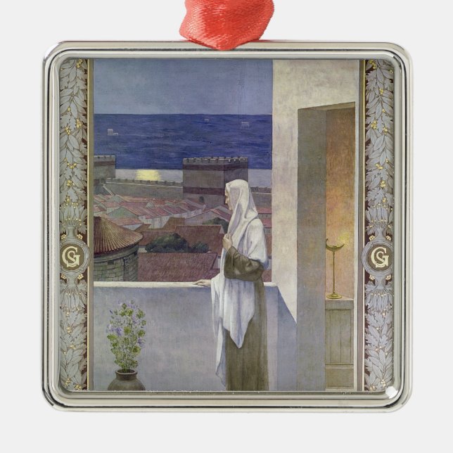 Klockor för St. Genevieve över den sova staden Julgransprydnad Metall (Framsidan)