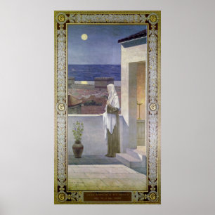 Klockor för St. Genevieve över den sova staden Poster