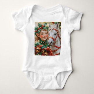 Klockor Holly och Horse Jul Elf T Shirt