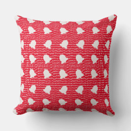 Klockor och Dots Red Pillow Kudde