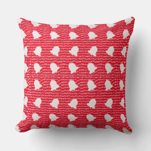 Klockor och Dots Red Pillow Kudde