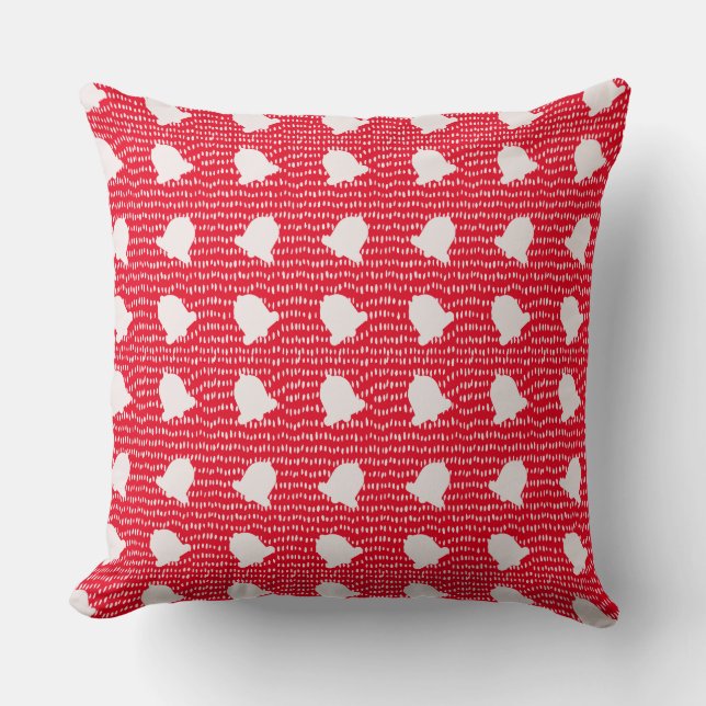 Klockor och Dots Red Pillow Kudde (Framsida)