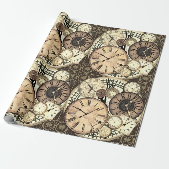 Klockor Presentpapper (Utrullad)